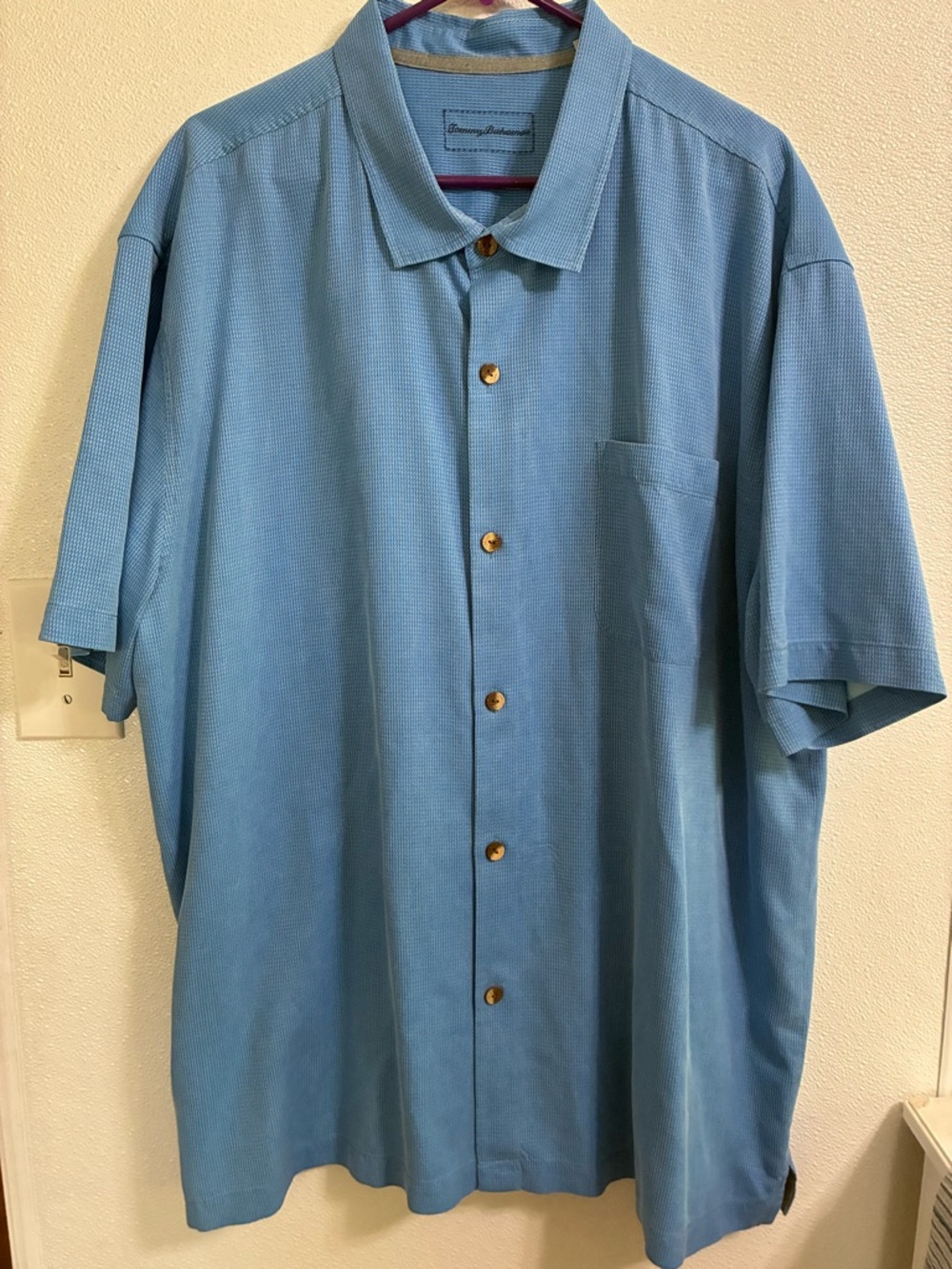 Tommy Bahama Men's Short-Sleeve Button-Up Shirt - Blue 3XL